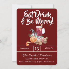 Festive Drinks Party dricker och var glad! Inbjudningar