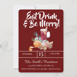 Festive Drinks Party dricker och var glad! Inbjudningar