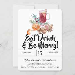 Festive Drinks Party dricker och var glad! Inbjudningar
