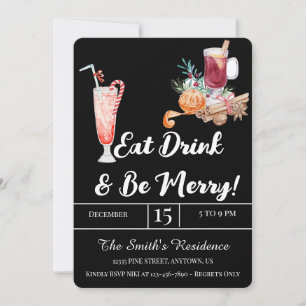 Festive Drinks Party dricker och var glad! Inbjudningar