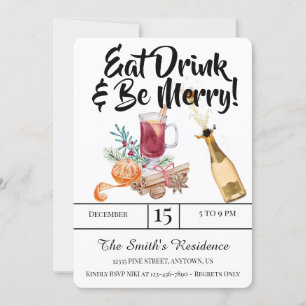 Festive Drinks Party dricker och var glad! Inbjudningar