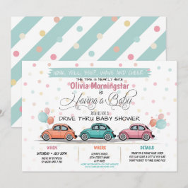 Festive Drive by Baby Shower Parad-inbjudan Inbjudningar