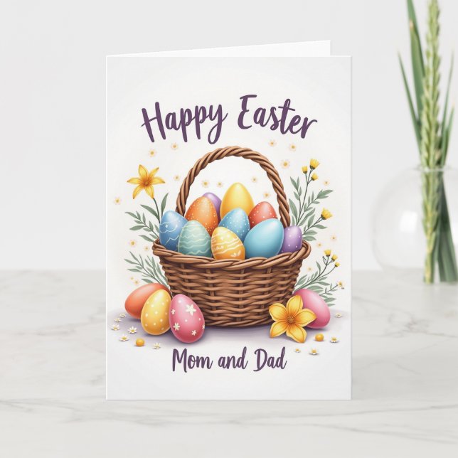 Festive Easter Wishes Card Kort (Framsida)