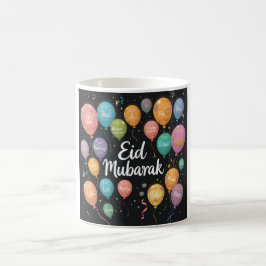 Festive Eid Mubarak-ballongdesign Kaffemugg