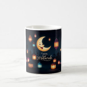 Festive Eid Mubarak Crescent Måne Kaffemugg