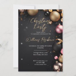 Festive Elegant Christmas Party Invitation Inbjudningar