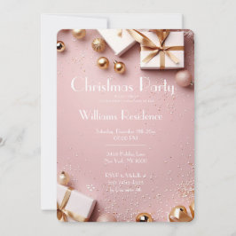 Festive Elegant Christmas Party Invitation Inbjudningar