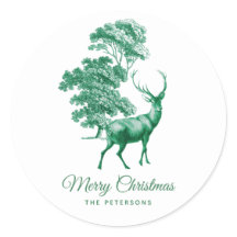 Festive Elegant Classy Grönt Hjort in Forest