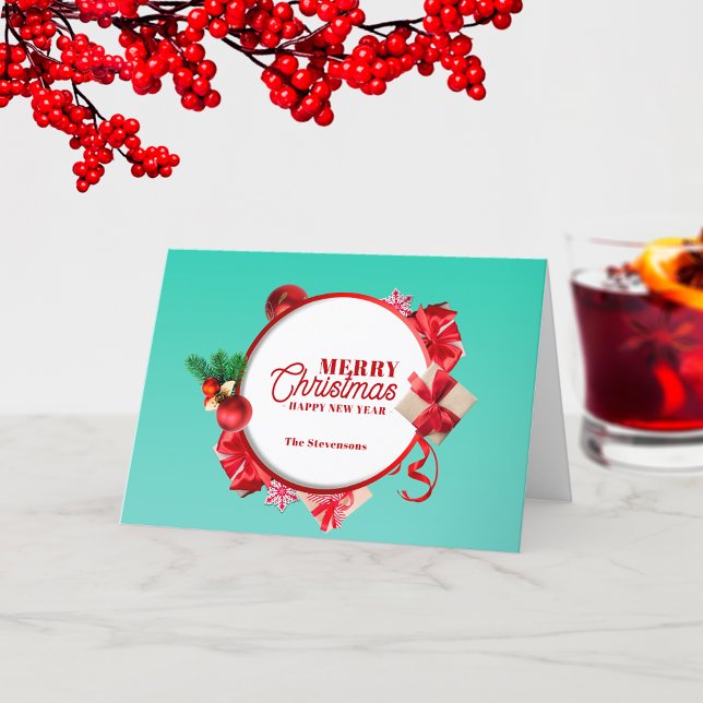 Festive Elegant Ornaments jul - nyår Helgkort (Skapare uppladdad)