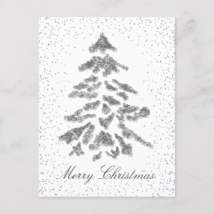 Festive Elegant Silver God jul Helg Vykort