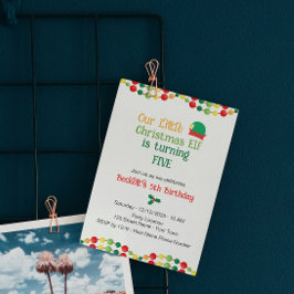 Festive Elf Birthday-inbjudan Inbjudningar