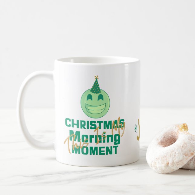 Festive Emoji Bliss’ jul Morgon Mugg 🎉 (Med munk)