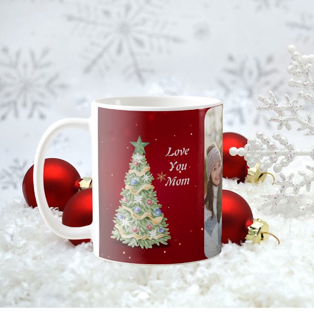 Festive Enchanting Watercolor-julfoto Kaffemugg (Skapare uppladdad)