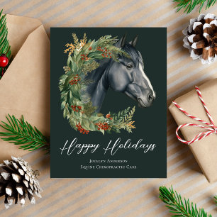Festive Equestrian Business Corporate-jul Julkort