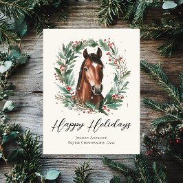 Festive Equestrian Business Corporate-jul Julkort