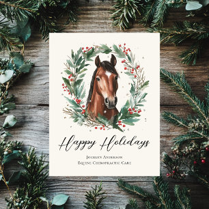 Festive Equestrian Business Corporate-jul Julkort