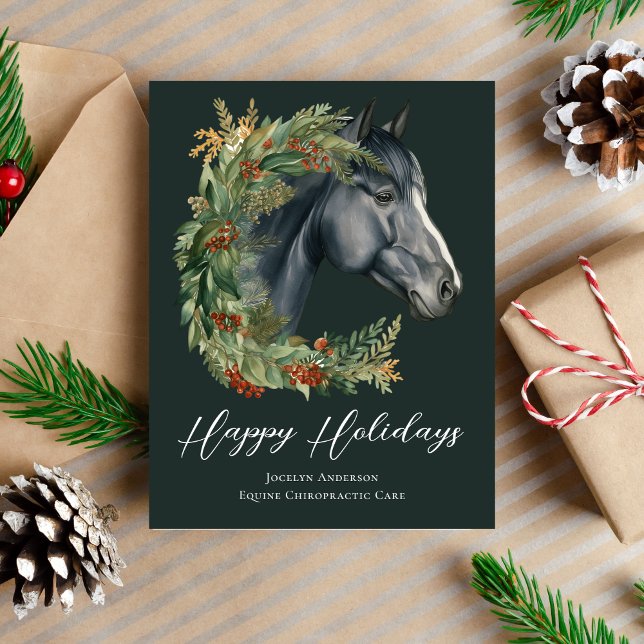 Festive Equestrian Business Corporate-jul Julkort (Skapare uppladdad)