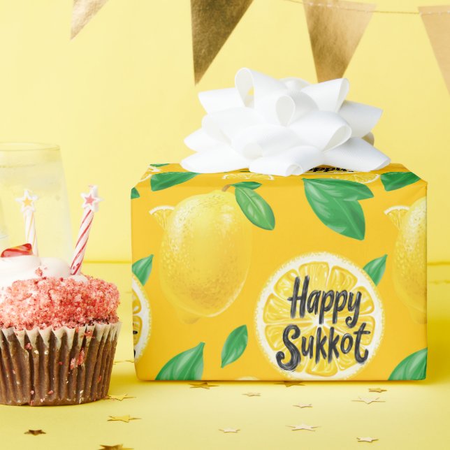 Festive Etrog Delight Sukkot Presentpapper (Födelsedagsfest)