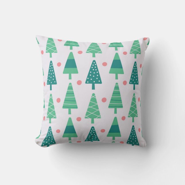 Festive Evergreen Forest Kudde (Framsida)
