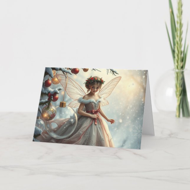 Festive Fairy Card Tack Kort (Framsida)