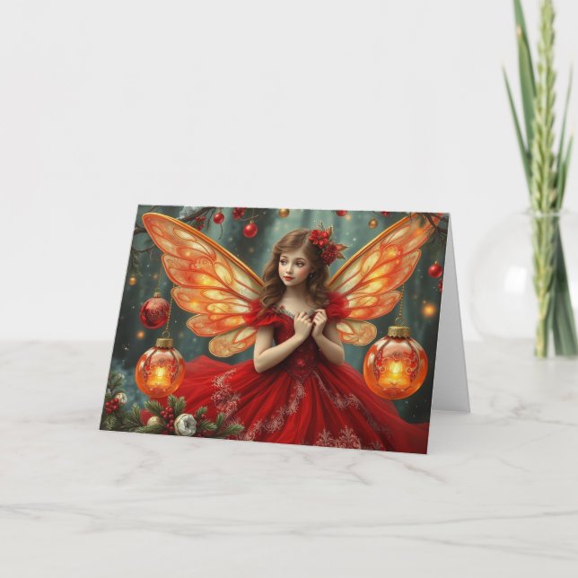 Festive Fairy Card Tack Kort (Framsida)