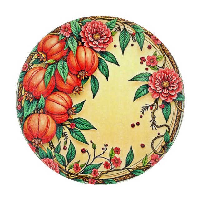 Festive Fall Blommigt Illustration Design (Framsidan)