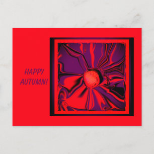Festive Fall Flower Postcard #2 Vykort