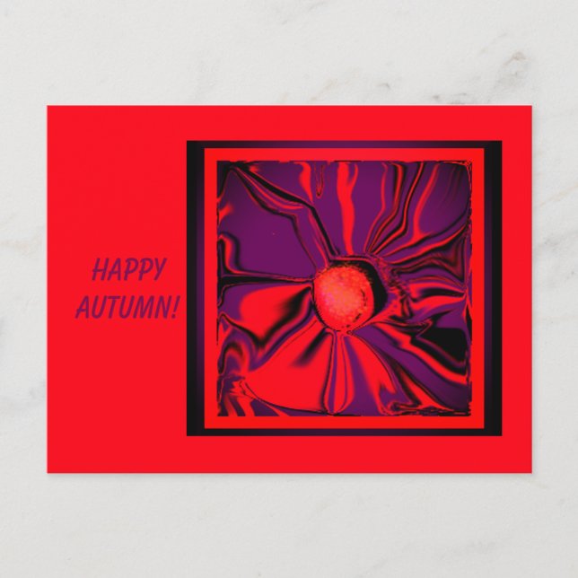 Festive Fall Flower Postcard #2 Vykort (Framsida)