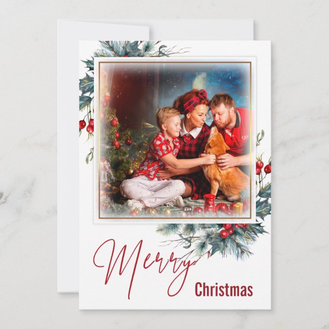Festive Family Photo Christmas Card (Framsida)