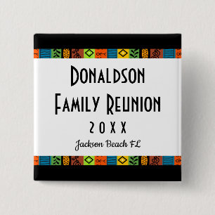 Festive Family Reunion Sq Souvenir Keepsaké Gift Knapp
