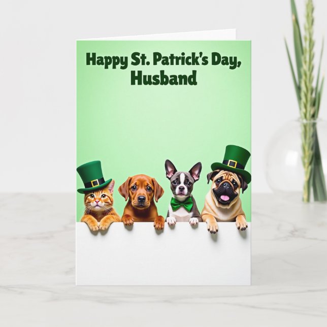 Festive Faux Gold Animal Card Kort (Framsida)