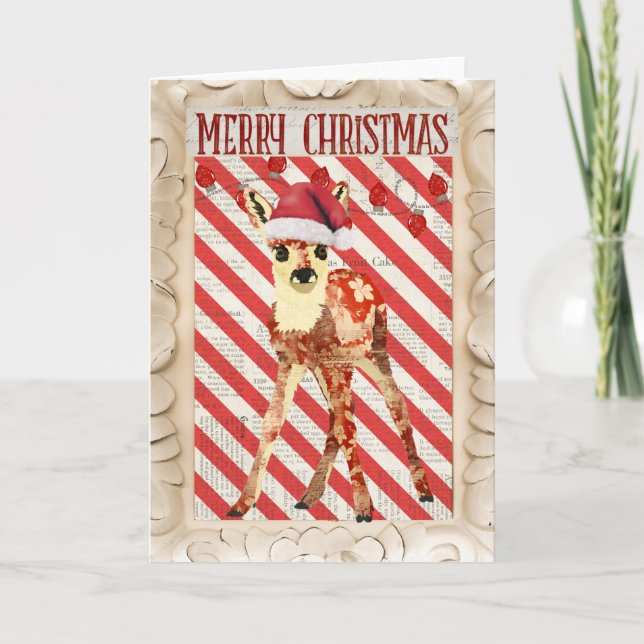 Festive Fawn Card Helgkort (Framsida)
