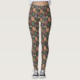 Festive Fiasco-Blommigtar Leggings