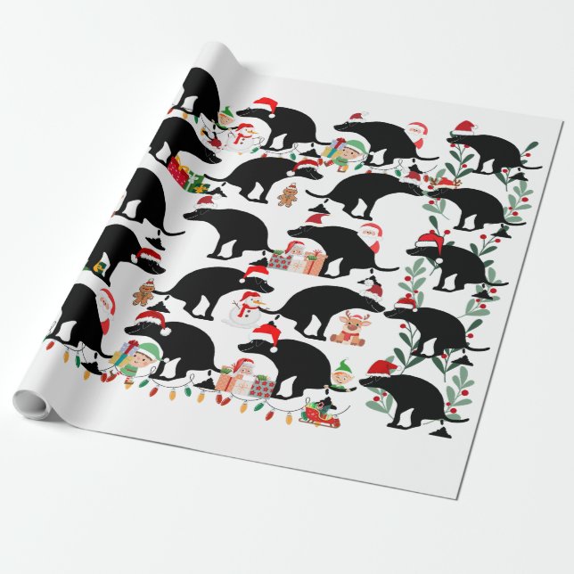 Festive Fido Fiasco jul Pooping Hund Presentpapper (Utrullad)