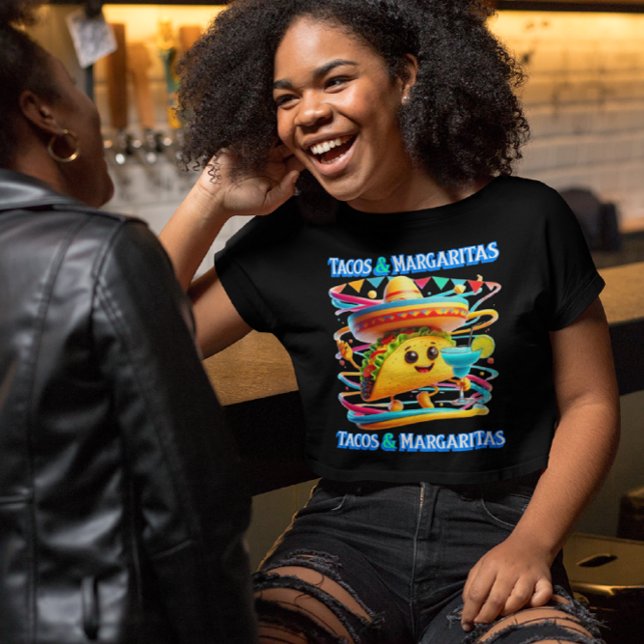 Festive Fiesta Flavors tacos och margaritas T Shirt (Skapare uppladdad)