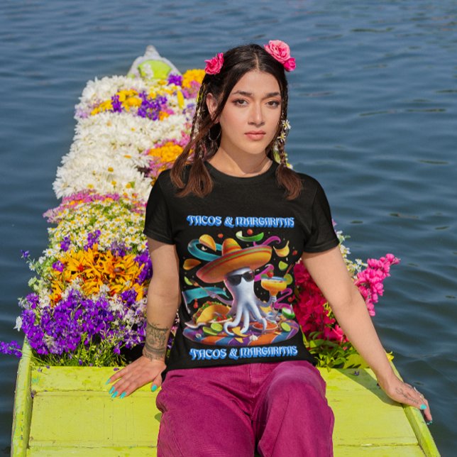 Festive Fiesta Flavors tacos och margaritas T Shirt (Skapare uppladdad)