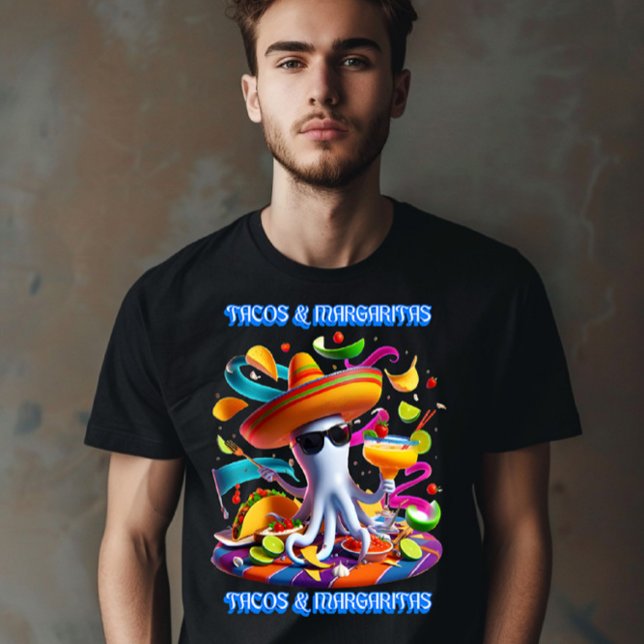 Festive Fiesta Flavors tacos och margaritas T Shirt (Skapare uppladdad)