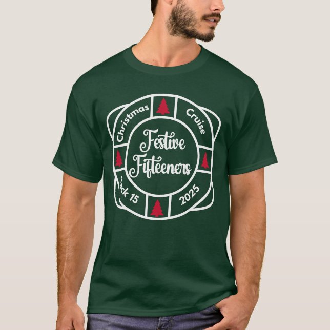 Festive Fifteeners Classic Crew Tee (DK-Grönten) (Framsida)