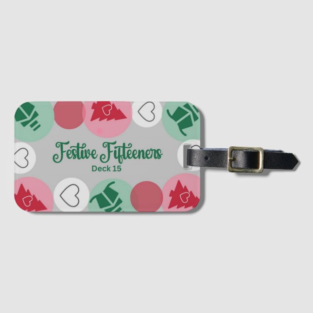 Festive Fifteeners Luggage Tag Bagagebricka (Framsida horisontal)