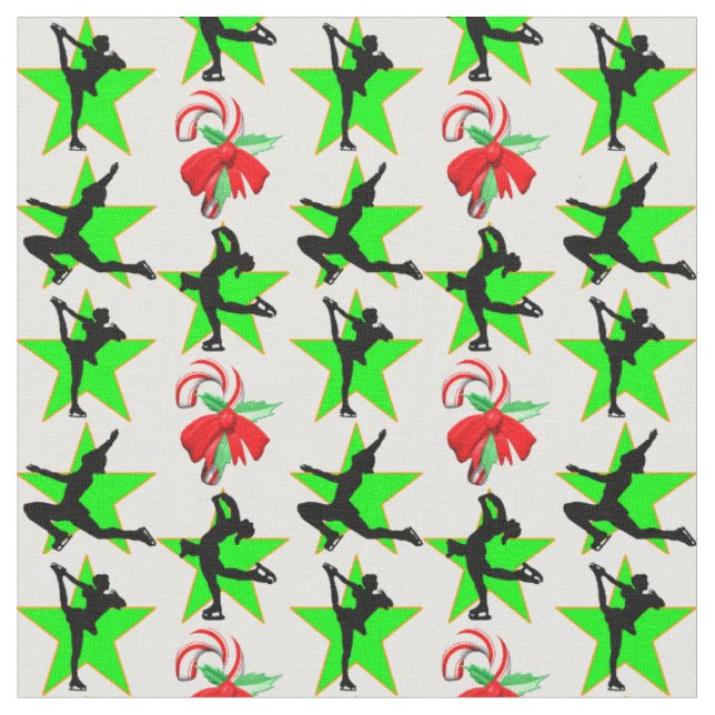 FESTIVE FIGUR SKATING CHRISTMAS DESIGNS TYG (Närbild)