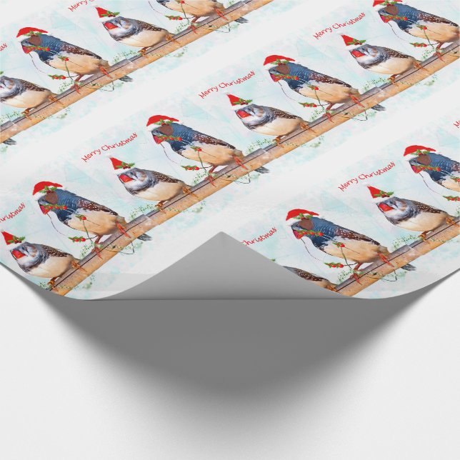 Festive Finches Wrapping Papper Presentpapper (Hörn)