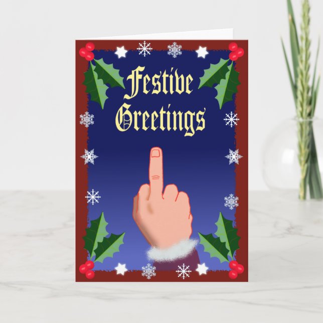 Festive Finger Helgkort (Framsida)