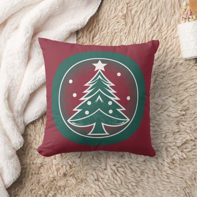 Festive Fir: Julglädje Kudde (Filt)