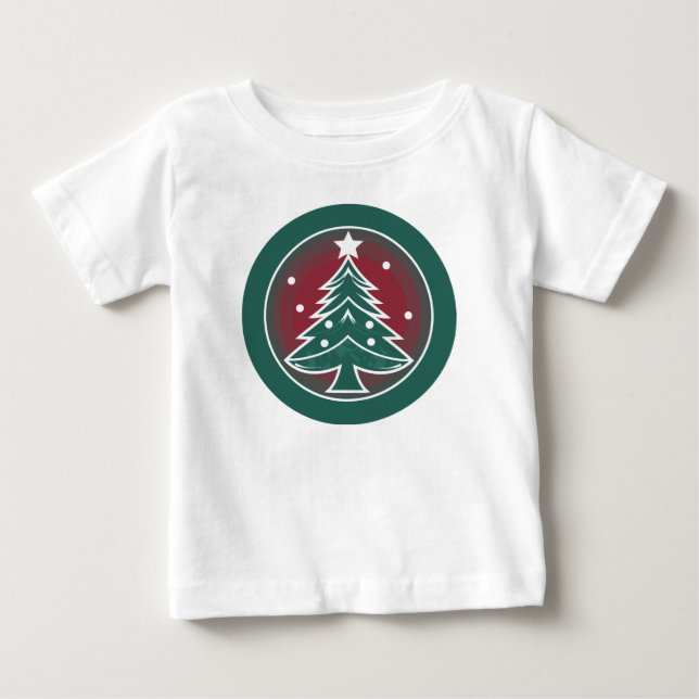 Festive Fir: Julglädje T Shirt (Framsida)