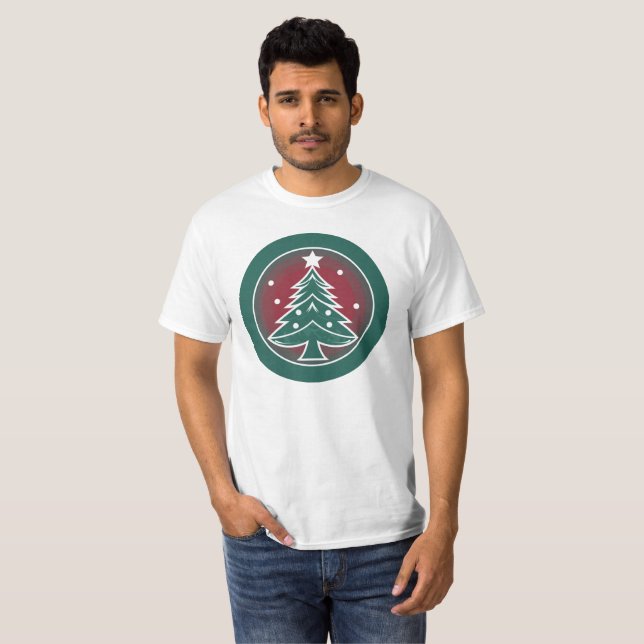 Festive Fir: Julglädje T Shirt (Hel framsida)