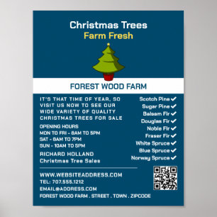 Festive Fir Träd Design, Julgran Sales Poster