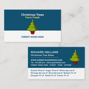 Festive Fir Träd Design, Julgran Sales Visitkort