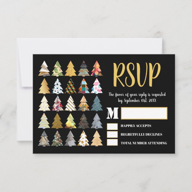 Festive Fir Träd, Party OSA vid jul (Framsida)