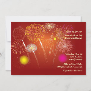Festive Fireworks-inbjudan Inbjudningar