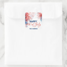 Festive Fireworks Lycklig 4:e Juli-anpassade namn